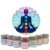 7 Chakras Glass Jar Candles Set