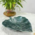 Shoogloo Mart: Ceramic Green Serving Platter | Peepal Tree Leaf Shape Ceramic Platter Plates for Snacks & Starter Serving Platter for Home